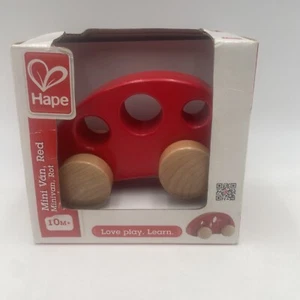 E0052 HAPE Holz kleiner roter Bus Auto [Early Explorer] Baby Kleinkind Kinder 10M+ - Bild 1 von 8