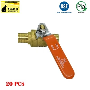 20 PEZZI VALVOLA A SFERA 1/2" PEX SPEGNIMENTO, PORTA COMPLETA, OTTONE SENZA PIOMBO - Foto 1 di 1