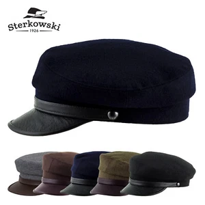 Sterkowski DANUBIO MOD 4 berretto violinista lana visiera pelle marinaio retrò - Foto 1 di 21