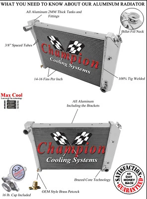 Radiador Champion 3 filas SZ para motor Pontiac Ventura V8 1973-1974 Foto 1 de 4