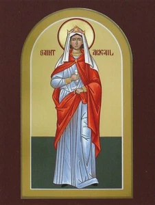 Postcard St. Abigail Devotional Print Prayer Card Icon MINT Unused - Picture 1 of 2