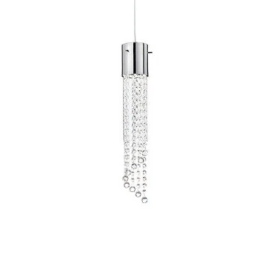 IDEAL LUX GOCCE SP1, sospensione in cristallo lampadario moderno in metallo - Immagine 1 di 2