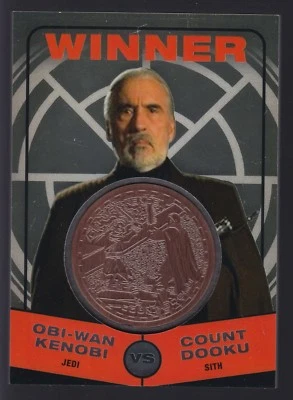 Star Wars 2015 Topps Chrome Medallion Relic Winner Count Dooku vs Ben Kenobi QTY - Image 1 of 4
