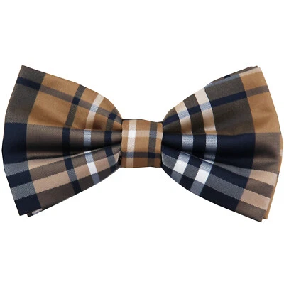 Nuevo Hombre Pre-atado Pajarita Cuadros y Cuadros Poliéster Formal Boda Rojo Gris Foto 1 de 2