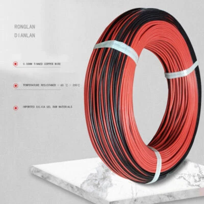 High Temp Resistance 10/12/14/16/18/20/22/24AWGFlexible Silicone Wire Cable - Image 1 of 4