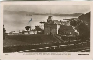 ST BLANE'S HOTEL AND BOWLING GREEN, KILCHATTAN BAY, ISLE OF BUTE - Bute Postcard - Picture 1 of 2