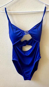 Hobie HS9H610 Blue Many Cut Lines One Piece Swimsuit Size LARGE $89 #55 - Picture 1 of 3