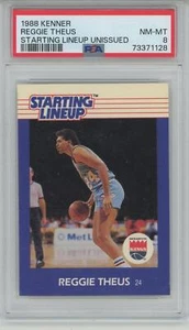 1988 Kenner Starting Lineup Cards Reggie Theus UNRELEASED Sacramento Kings PSA 8 - Picture 1 of 2