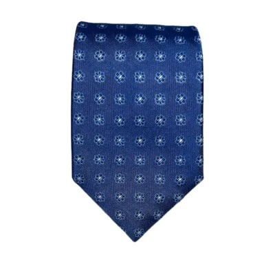 Corbata de diseñador 100 % seda negra marrón 1826 para hombre azul floral blanca usada en excelente estado Foto 1 de 4