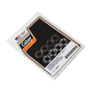 ROCKER SHAFT END NUT KIT (Chrome) - Fits: Harley Knucklehead 1936-47 . . 9840-8 - Bild 1 von 3