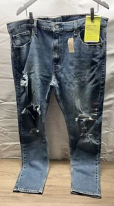 Vaqueros Levi's Strauss Skinny Taper elásticos azules desgastados 40x30 - Imagen 1 de 13