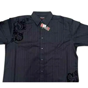 New Men's Designer Shirt by Knockout 1859 Black - Big Sizes Available - Picture 1 of 3