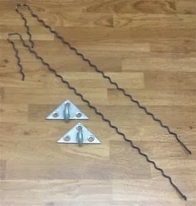 2x BT Wire Clamp 10A Curly Wurly Pig Tail Overhead Dropwire Cable 2x Bracket 22 - Picture 1 of 3