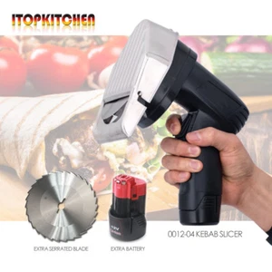 Drahtlose elektrische Döner Kebab Messerschneider Cutter Shawarma Gyros Slicers - Picture 1 of 10