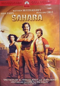 SAHARA DVD:  MATTHEW MCCONAUGHEY, PENELOPE CRUZ, PG-13, REGION 1, 2005, NTSC, - Picture 1 of 1