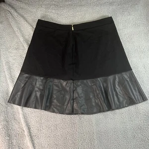 Michael Koors Womens 2x Black Unlined Knee Length A-Line Skirt Plus - Picture 1 of 6