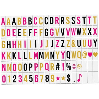 102 un. Coloridas Letras Intercambiables Números Símbolos Personajes Tarjetas U1R4 Foto 1 de 4