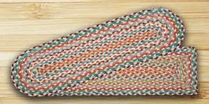BRAIDED JUTE STAIR TREAD SETS. OVAL OR RECTANGLE. MULTICOLORED - Picture 1 of 1