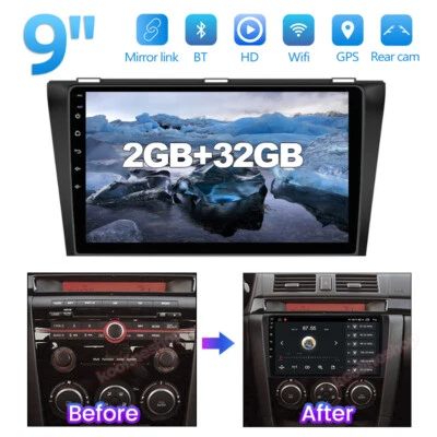 Android 12 Car Radio GPS Navigation Stereo BT Wifi For Mazda 3 2004-2009 2+32GB - Image 1 of 4