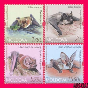 MOLDOVA 2017 Nature Fauna Flying Mammals Animals Bats 4v Mi1011-14 Sc949-52 MNH - Picture 1 of 1