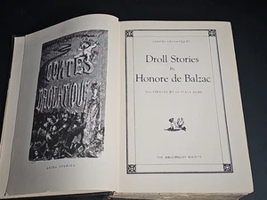 Droll Stories Balzac Illustrated 1874 Bibliophilist Society Great Condition - Picture 1 of 16