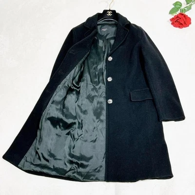 Abrigo MAX MARA Chesterfield Tela Negro Talla 40 Diseño Espiga Raro De Jp Foto 1 de 4