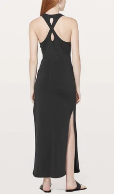 Maxi Vestido Lululemon Restore And Revitalize Tank Negro Talla 4 Negro Aberturas Laterales Foto 1 de 4