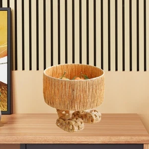 Pedestal Fruit Bowl Fruit Basket Storage Basket Snacks Bowl Decorative Bowl for - Picture 1 of 7