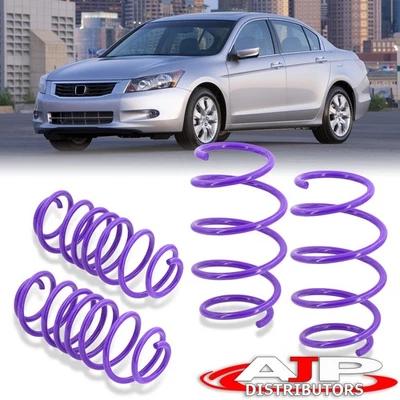 1.3" Front 1.4" Rear Coil Lowering Springs Purple For 2008-2012 Honda Accord TSX — 第 1/4 张图片
