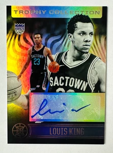 Panini Illusions Louis King 2020-21 AUTO RC Trophy Collection Kings ¡Novato! - Imagen 1 de 3