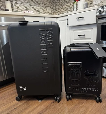 Karl Lagerfeld Paris KARL&KAT 20”&28” Expanded Spinner Travel Suitcase Hard Set - Image 1 of 4
