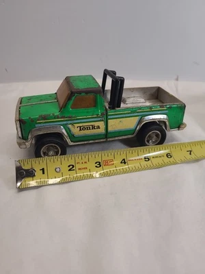 Tonka Vintage Green Pick Up Truck Pressed Steel Toy Truck 7 Inches Long USA Used - Image 1 of 4