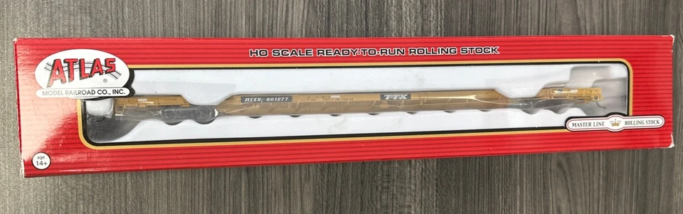 ATLAS HO RTR #20004106 89’ 4” Flat Car Large TTX Logo 601277 NIB - Image 1 of 3