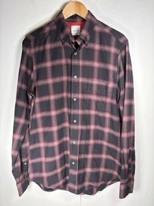 Paul Smith Hemd Herren Small Schwarz Rot Kariert Kariert Langarm Made In Italy - Bild 1 von 9