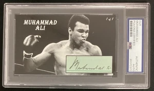 Muhammad Ali Signed Boxing Card Cut Custom Pamphlet Boxing Autograph 1/1 PSA/DNA - Picture 1 of 5