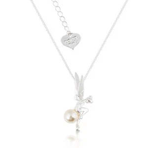 Disney Couture - Tinker Bell - Pearl Necklace White Gold Authentic - Picture 1 of 2
