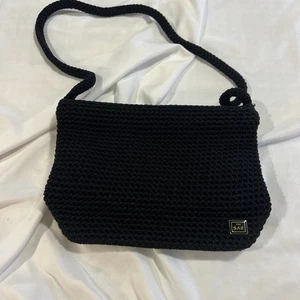 The Sak Handtasche Schultertasche schwarz gehäkelt neu ohne Etikett - Bild 1 von 14
