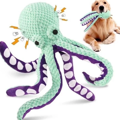 Dog pet plush octopus toy interactive sound anti-demolition home large and small - Image 1 of 4