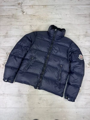 Moncler Himalaya Down Puffer Jacket Vintage Big Logo Men Size 3 Blue - Image 1 of 4