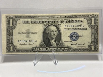( Misaligned shearing Error) 1935 F $1 Dollar Silver Certificate Uncirculated - Image 1 of 3