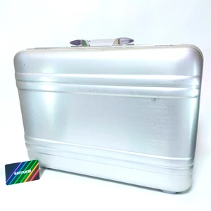 Zero Halliburton Aluminum Attache Case Silver Dial Lock Business Bag Japan Used - Picture 1 of 21