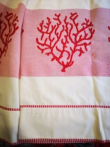 Coppia Copriletti Arredamento camera Sardo Tenda Rosso Jacquard Corallo - Foto 1 di 4