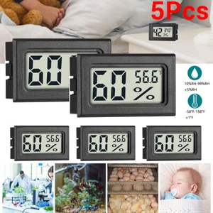 5 Stück Digital LCD Innen Temperatur Luftfeuchtigkeit Messgerät Thermometer Hygrometer Tester - Bild 1 von 17