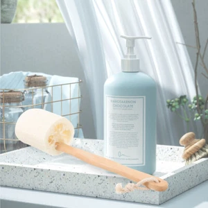 Loofah Spazzola Doccia Corpo Scrubber Esfoliante Bastone Bagno Esfoliante - Foto 1 di 12