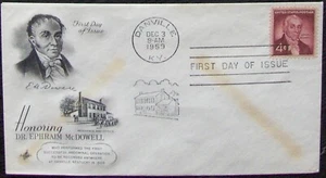 US FDC HONORING DR. EPHRAIM McDOWELL 1959. - Picture 1 of 1