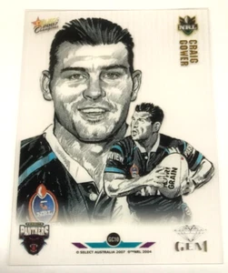 2007 SELECT NRL CHAMPIONS CARD STARS ACETATE GEM CARD GC10 CRAIG GOWER-PANTHERS - Picture 1 of 2
