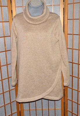 NUEVO Suéter Pullover Lands' End Camel OEKO-Tex Túnica Polar Cuello Capucha Talla S 6/8 Foto 1 de 4