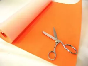 Self Adhesive Felt Baize Fabric Mini Rolls - SUPERBRIGHT ORANGE - Picture 1 of 1