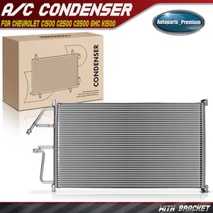 AC Condenser with Bracket for Chevrolet C1500 C2500 C3500 GMC K1500 K2500 K3500 - Picture 1 of 8