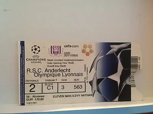 Football Ticket - UEFA - Champions League - RSCA Anderlecht Olympique Lyonnais - Foto 1 di 1